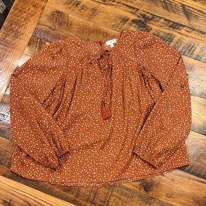 Hayden Kids Orange Patterned Blouse